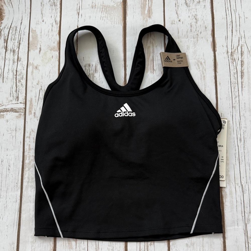 Adidas Black and White Athletic Top Small